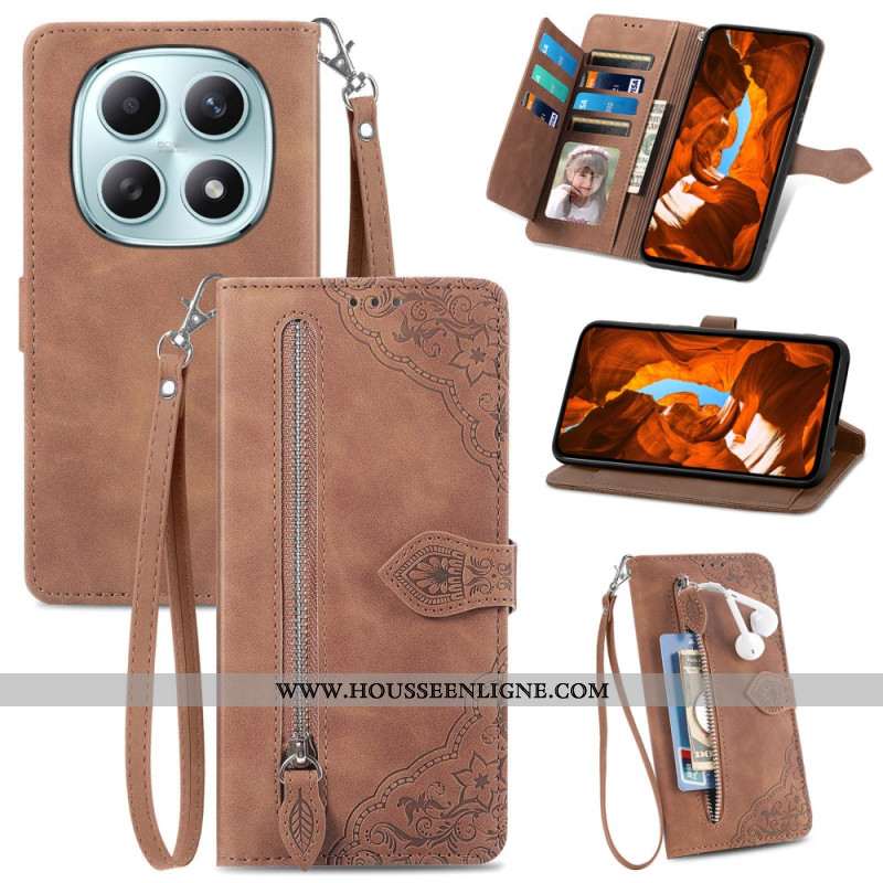 Housse Xiaomi Redmi Note 15 5G / Poco M8 5G Dentelle Florale à Lanière