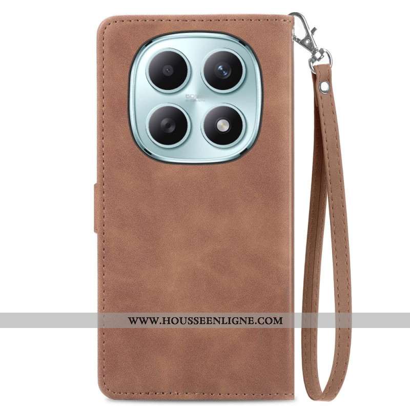 Housse Xiaomi Redmi Note 15 5G / Poco M8 5G Dentelle Florale à Lanière