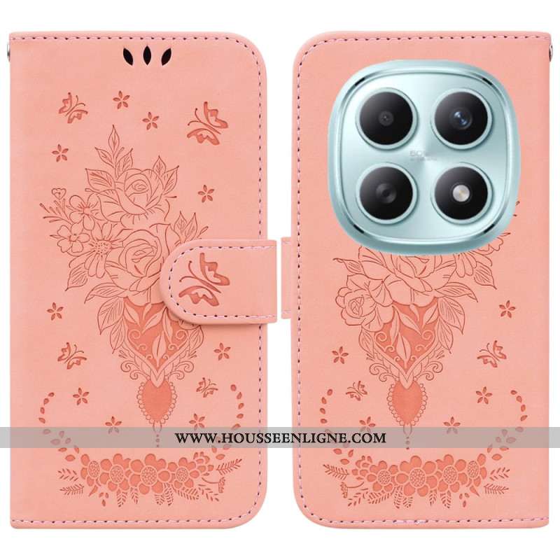 Housse Xiaomi Redmi Note 15 5G / Poco M8 5G Effet Daim Design Roses