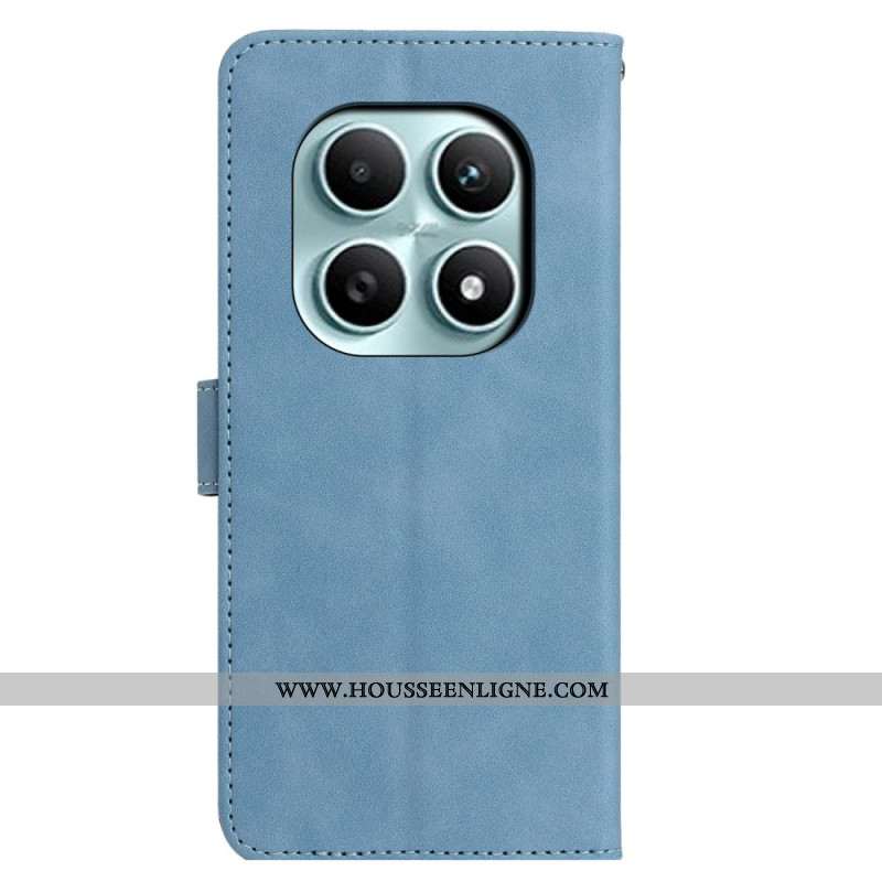 Housse Xiaomi Redmi Note 15 5G / Poco M8 5G Effet Daim Papillon et Fleurs