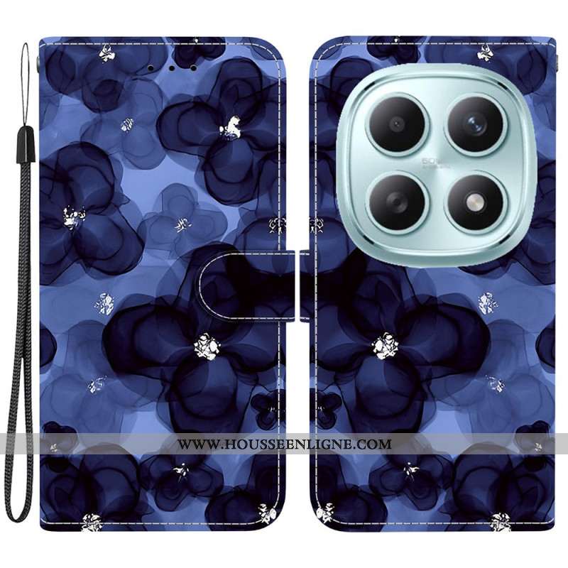 Housse Xiaomi Redmi Note 15 5G / Poco M8 5G Fleurs Bleues