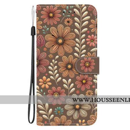 Housse Xiaomi Redmi Note 15 5G / Poco M8 5G Fleurs Marrons
