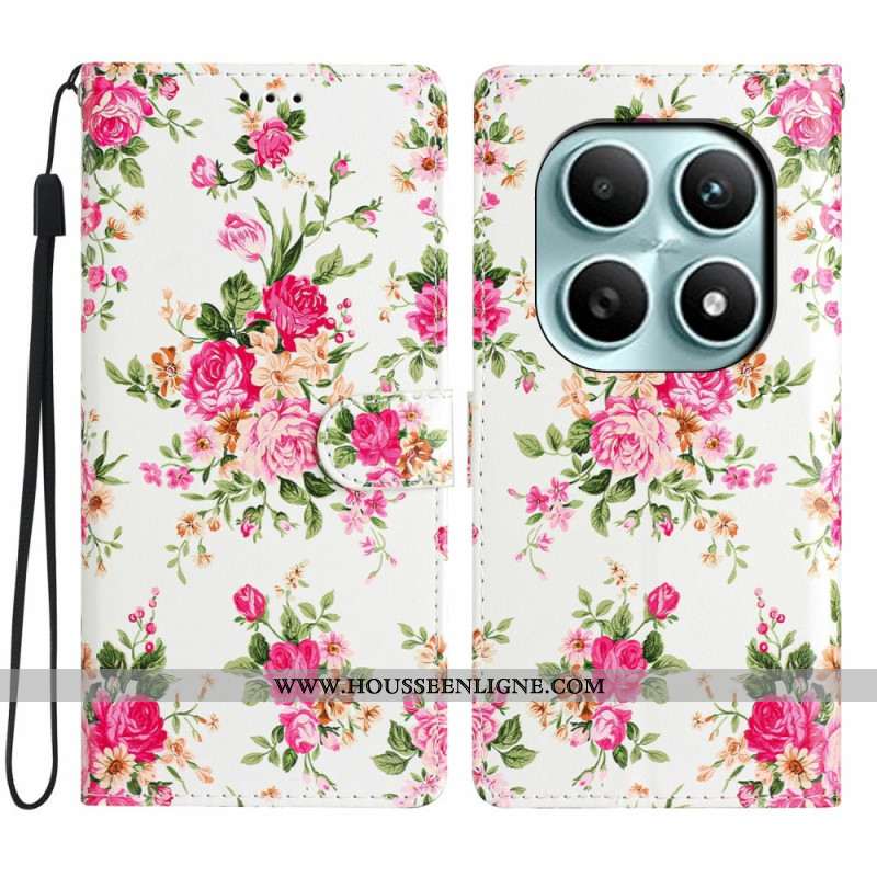 Housse Xiaomi Redmi Note 15 5G / Poco M8 5G Fleurs Rouges