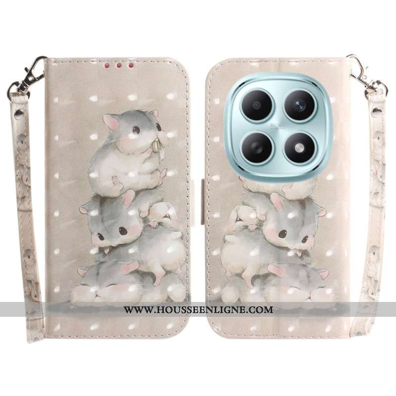 Housse Xiaomi Redmi Note 15 5G / Poco M8 5G Hamsters à Lanière