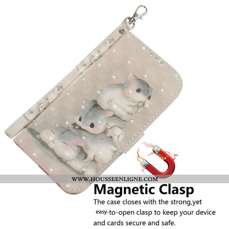 Housse Xiaomi Redmi Note 15 5G / Poco M8 5G Hamsters à Lanière