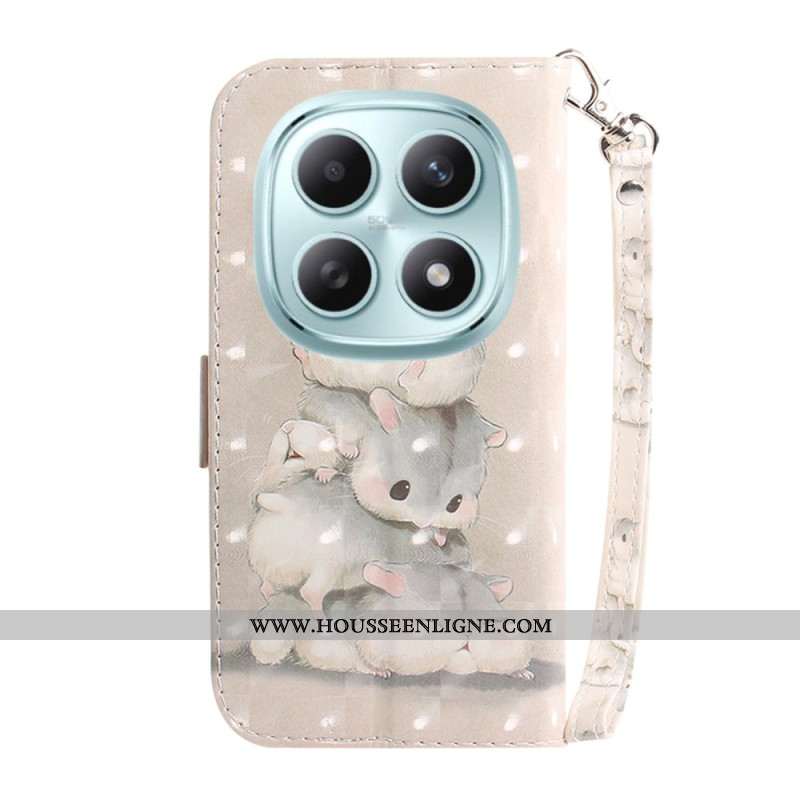 Housse Xiaomi Redmi Note 15 5G / Poco M8 5G Hamsters à Lanière