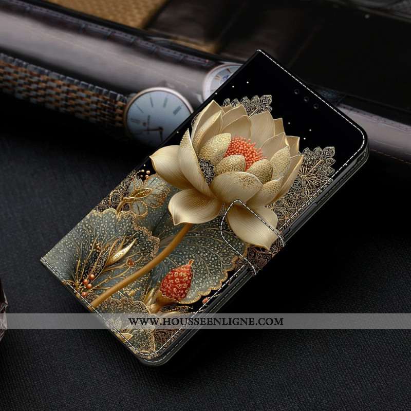Housse Xiaomi Redmi Note 15 5G / Poco M8 5G Lotus Doré
