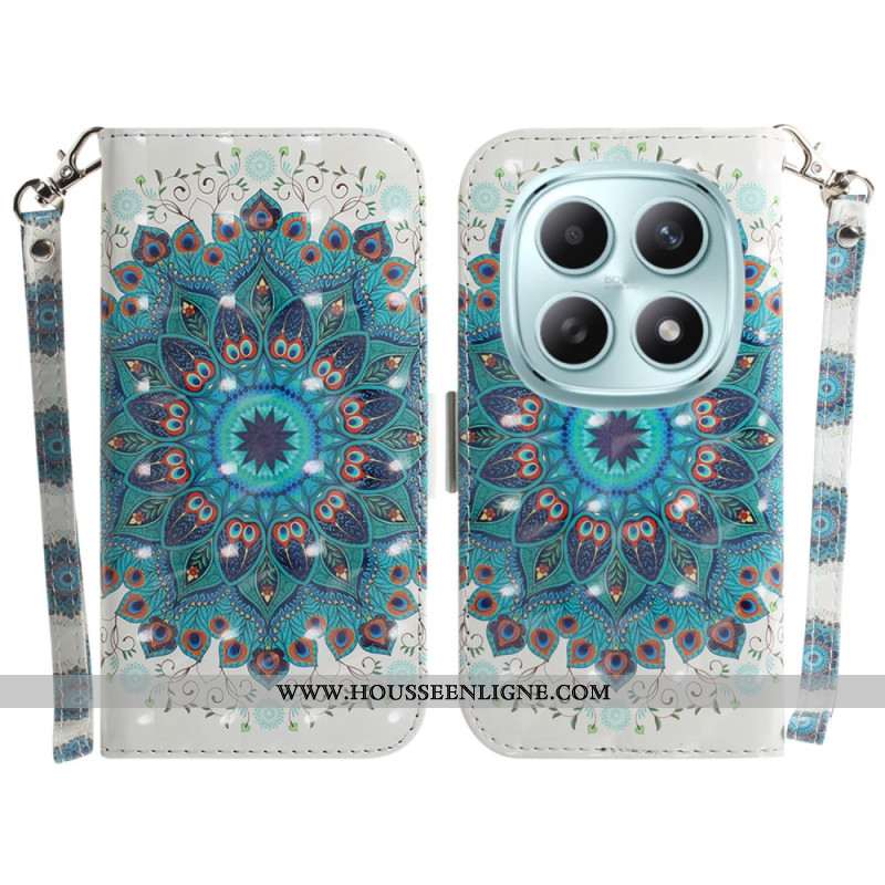 Housse Xiaomi Redmi Note 15 5G / Poco M8 5G Mandala Vert à Lanière