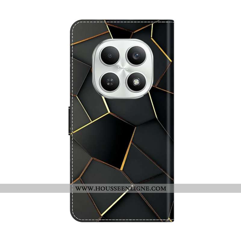 Housse Xiaomi Redmi Note 15 5G / Poco M8 5G Motif Noir et Or