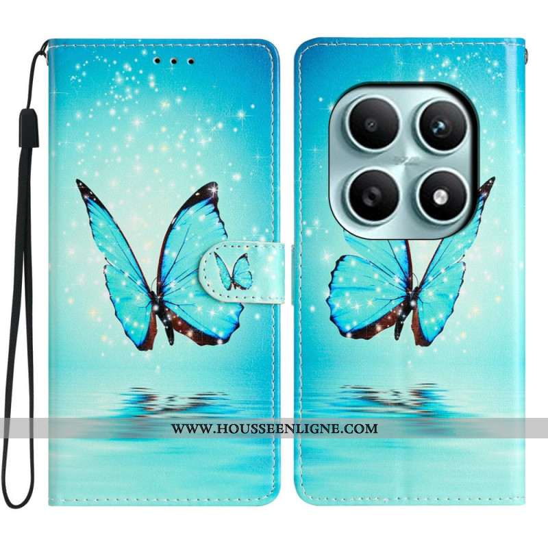 Housse Xiaomi Redmi Note 15 5G / Poco M8 5G Papillon Bleu