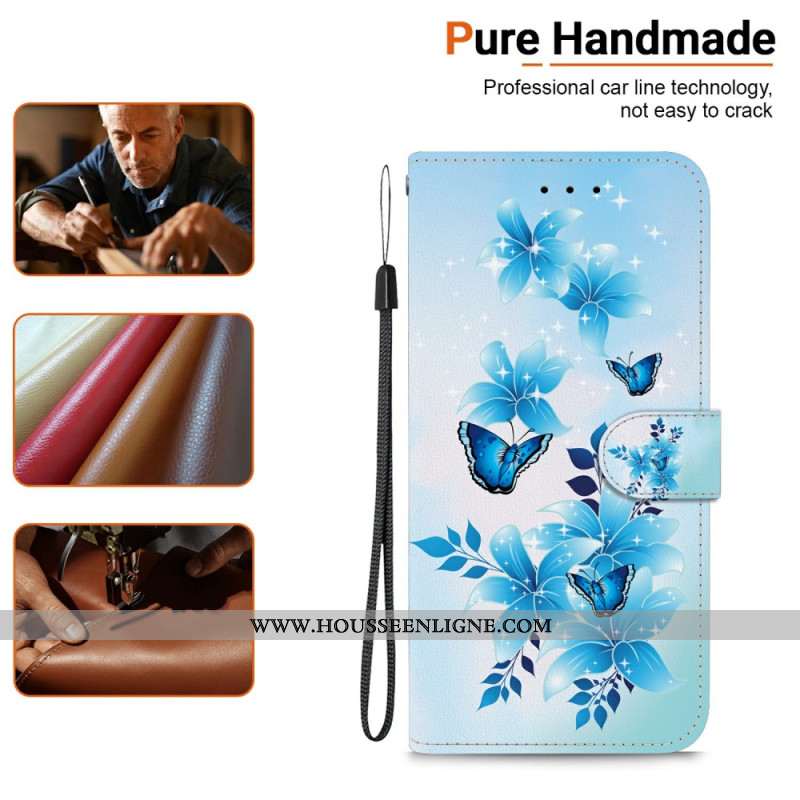 Housse Xiaomi Redmi Note 15 5G / Poco M8 5G Papillons Bleus