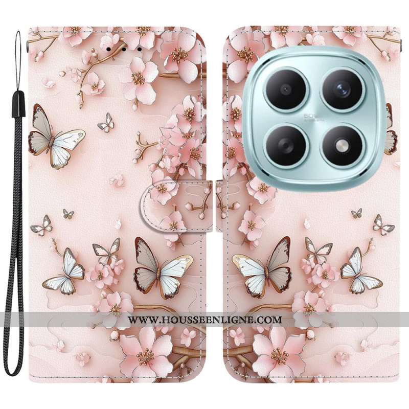 Housse Xiaomi Redmi Note 15 5G / Poco M8 5G Papillons Roses