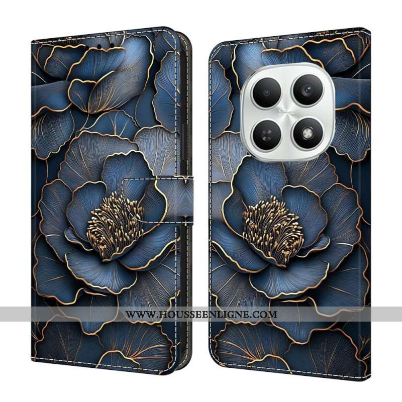 Housse Xiaomi Redmi Note 15 5G / Poco M8 5G Pivoine Bleu Doré