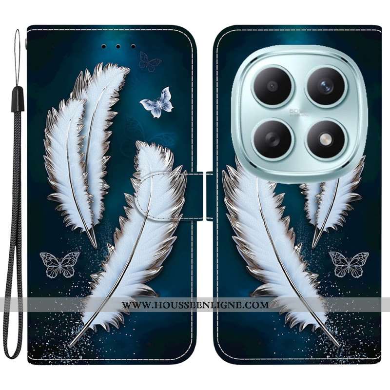 Housse Xiaomi Redmi Note 15 5G / Poco M8 5G Plumes Blanches