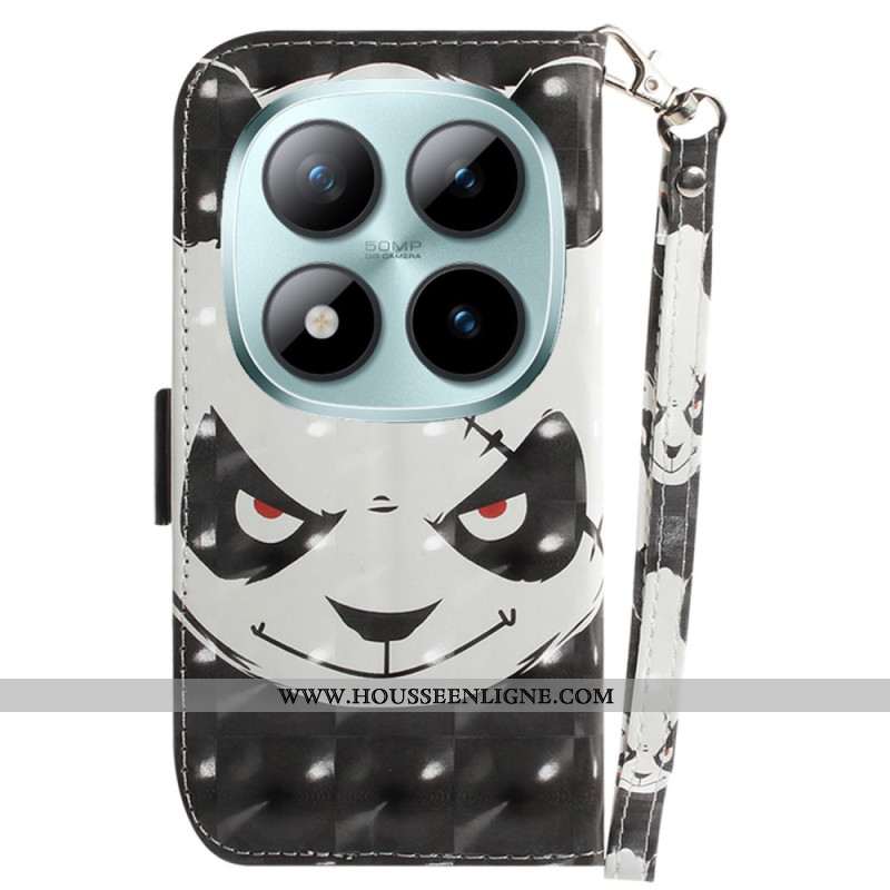 Housse Xiaomi Redmi Note 15 Pro 5G Angry Panda à Lanière