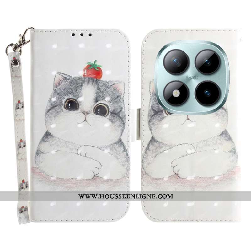 Housse Xiaomi Redmi Note 15 Pro 5G Chat Mignon à Lanière