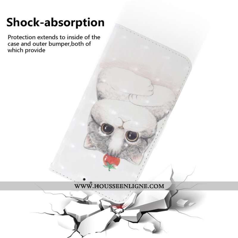 Housse Xiaomi Redmi Note 15 Pro 5G Chat Mignon à Lanière