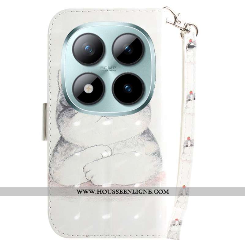 Housse Xiaomi Redmi Note 15 Pro 5G Chat Mignon à Lanière