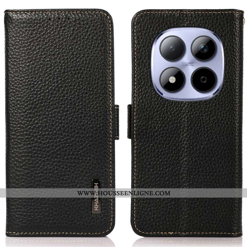 Housse Xiaomi Redmi Note 15 Pro 5G Cuir Véritable KHAZNEH