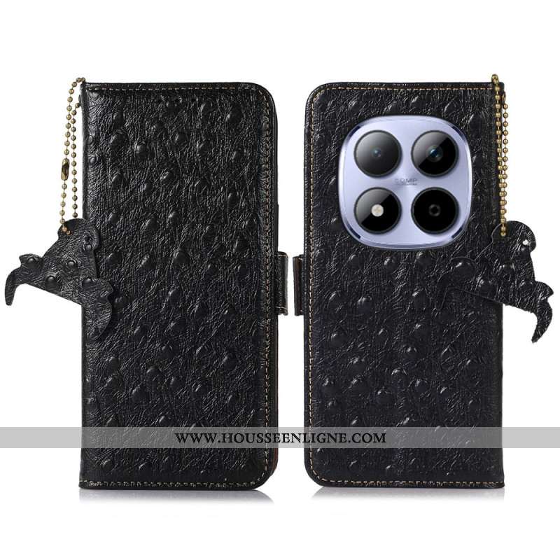 Housse Xiaomi Redmi Note 15 Pro 5G Cuir Véritable Texturé