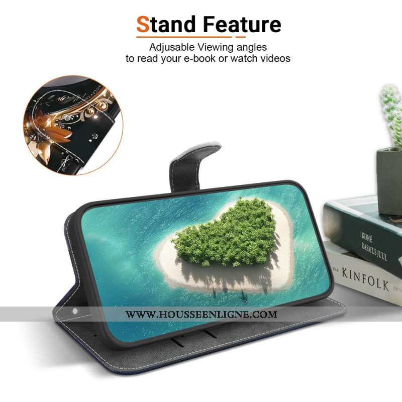 Housse Xiaomi Redmi Note 15 Pro 5G Cœur Noir et Or