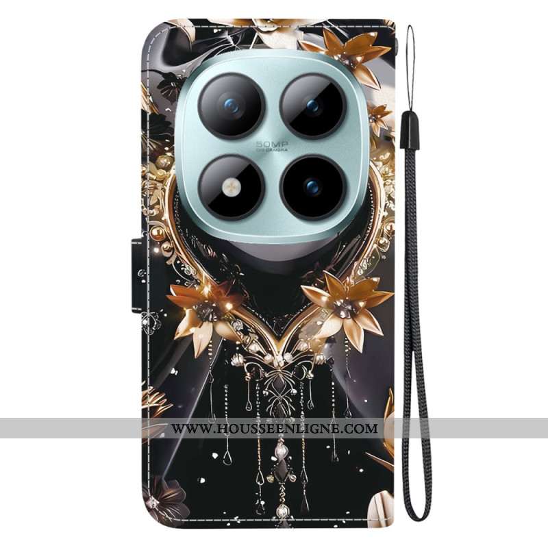 Housse Xiaomi Redmi Note 15 Pro 5G Cœur Noir et Or