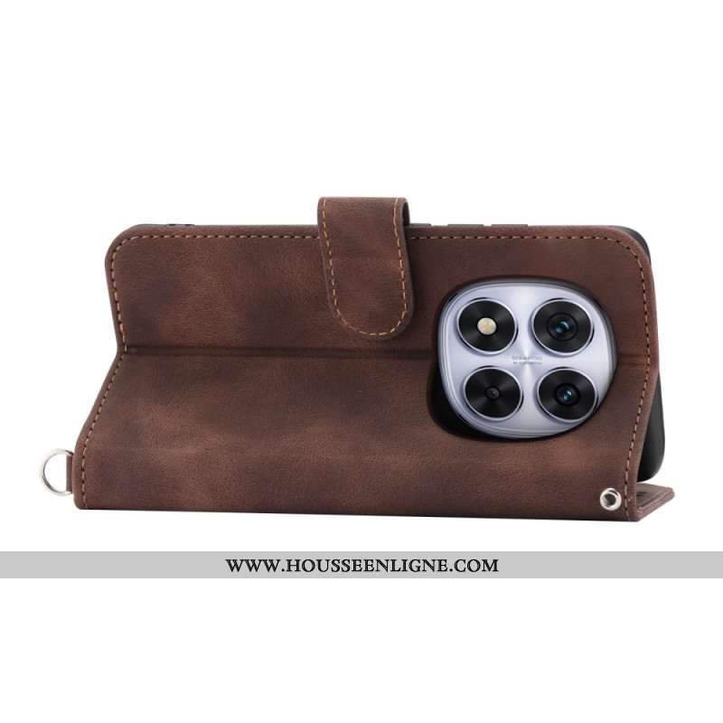 Housse Xiaomi Redmi Note 15 Pro 5G Effet Daim Mandala avec Bandoulière