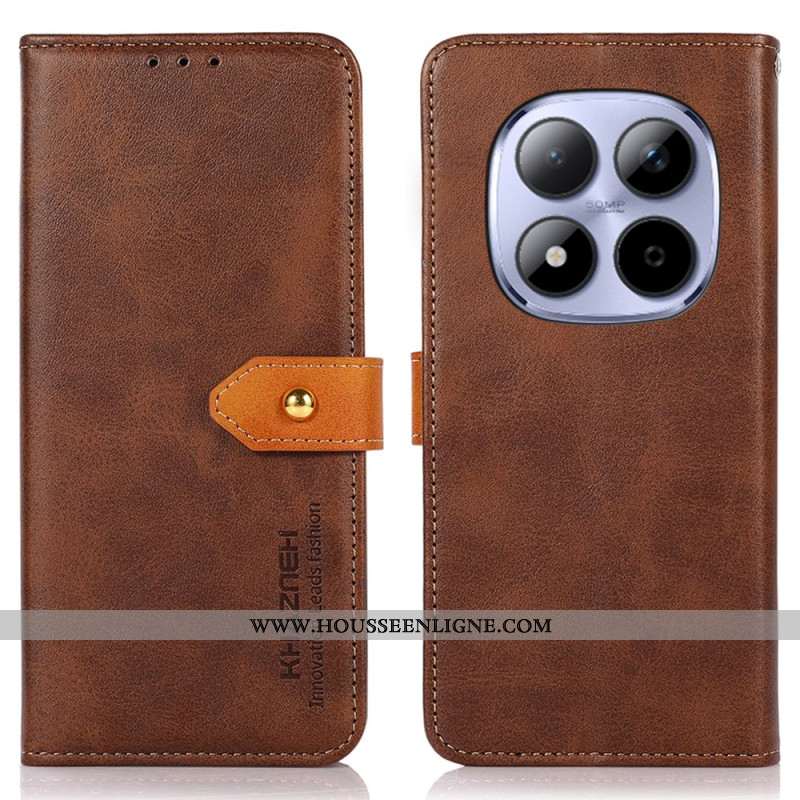 Housse Xiaomi Redmi Note 15 Pro 5G Fermoir Doré KHAZNEH