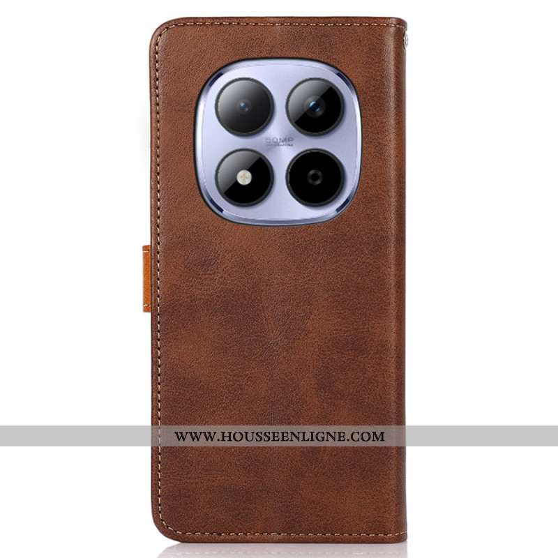 Housse Xiaomi Redmi Note 15 Pro 5G Fermoir Doré KHAZNEH