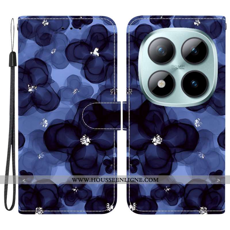 Housse Xiaomi Redmi Note 15 Pro 5G Fleurs Bleues