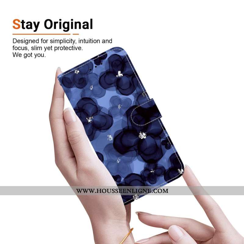 Housse Xiaomi Redmi Note 15 Pro 5G Fleurs Bleues