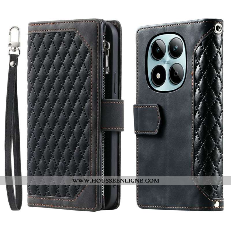 Housse Xiaomi Redmi Note 15 Pro 5G Matelassée Design Rétro