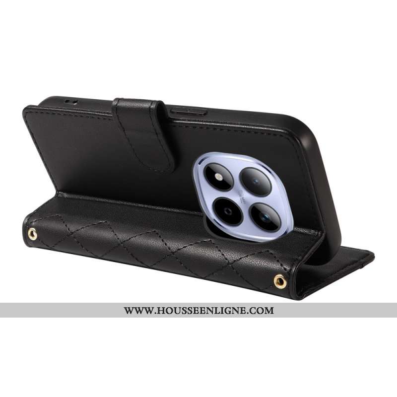 Housse Xiaomi Redmi Note 15 Pro 5G Matelassée avec Sangles