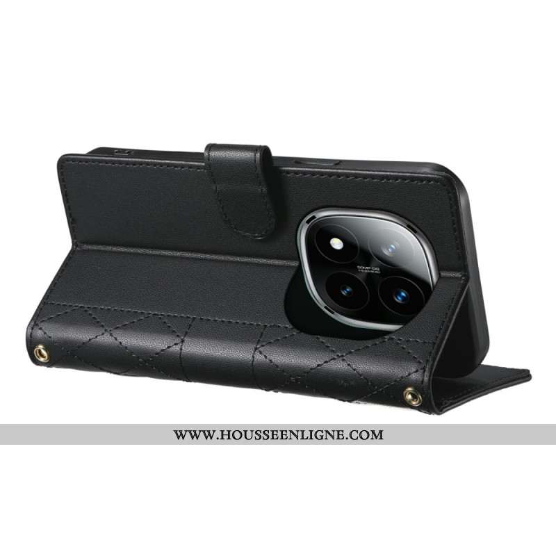 Housse Xiaomi Redmi Note 15 Pro 5G Matelassée avec Sangles