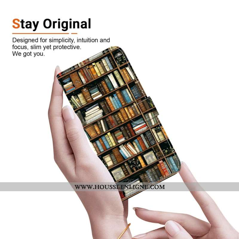 Housse Xiaomi Redmi Note 15 Pro 5G Motif Bibliothèque