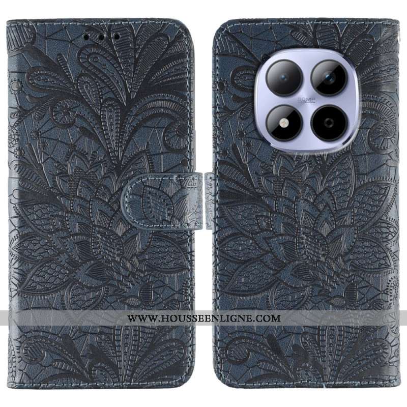 Housse Xiaomi Redmi Note 15 Pro 5G Motif Floral en Dentelle