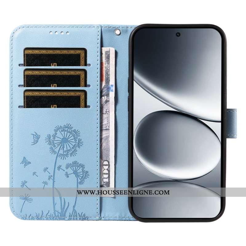 Housse Xiaomi Redmi Note 15 Pro 5G Motif Pissenlits à Lanière