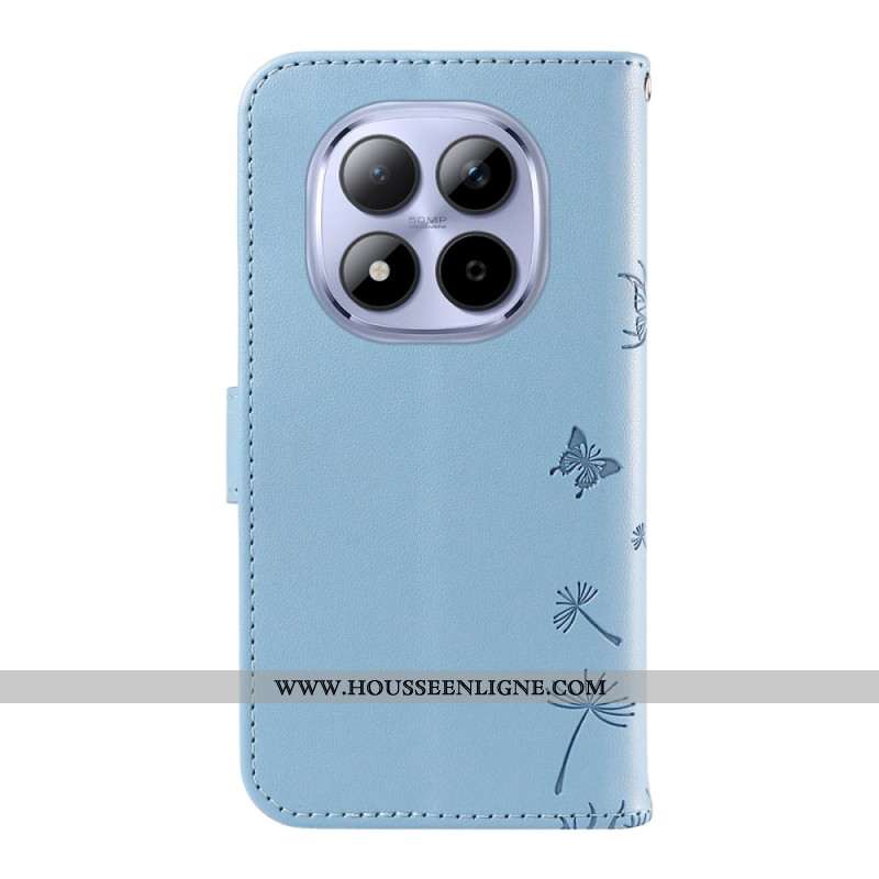 Housse Xiaomi Redmi Note 15 Pro 5G Motif Pissenlits à Lanière