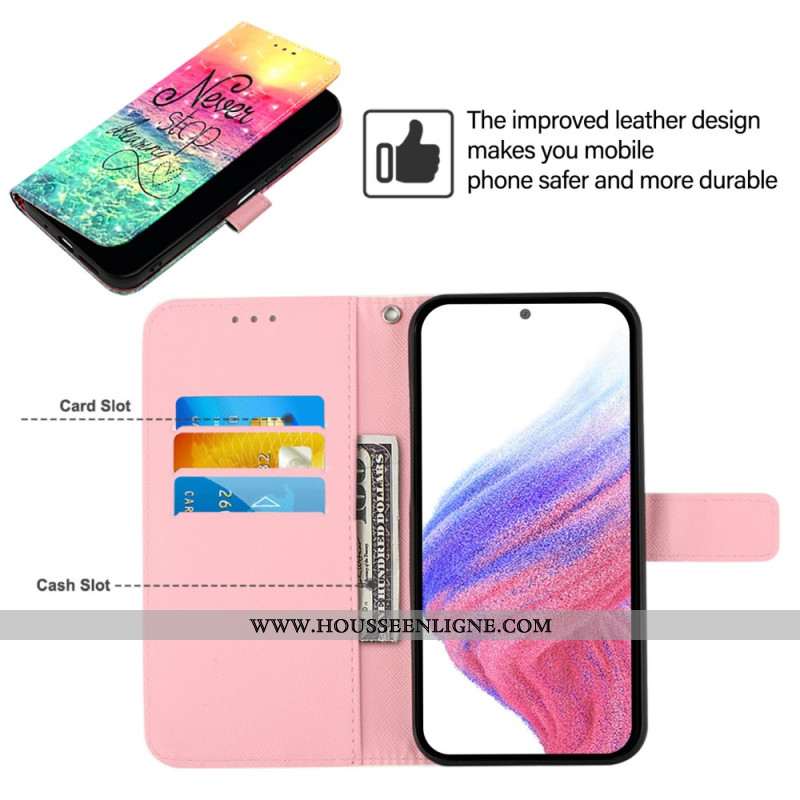 Housse Xiaomi Redmi Note 15 Pro 5G Never Stop dreaming