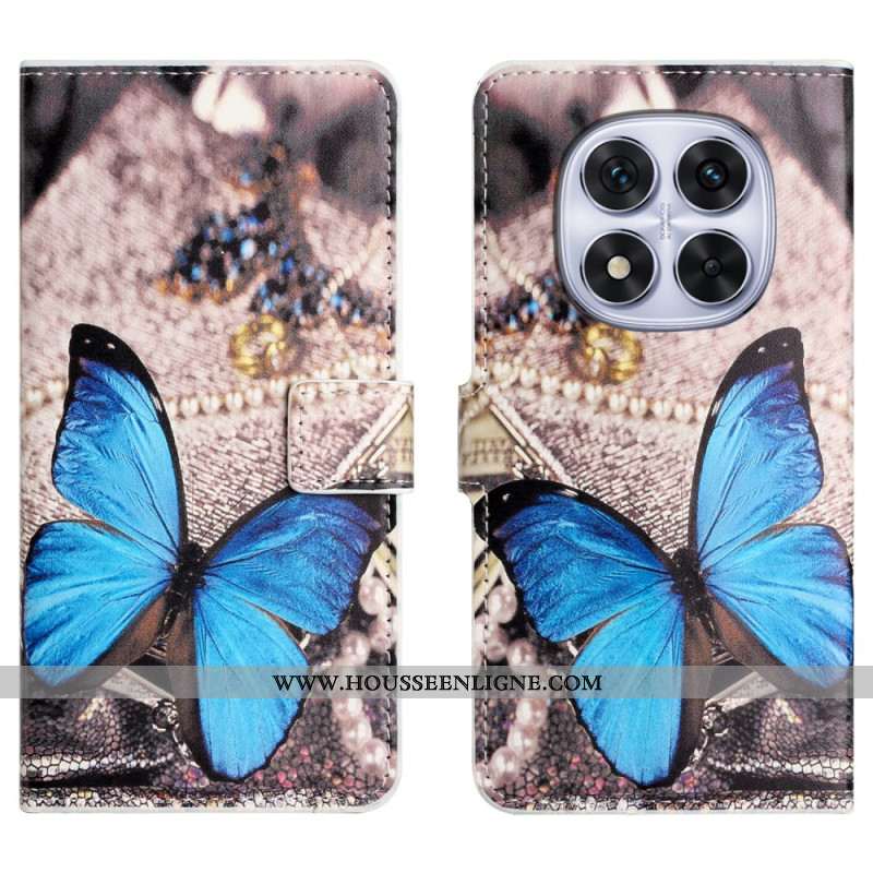 Housse Xiaomi Redmi Note 15 Pro 5G Papillon Bleu