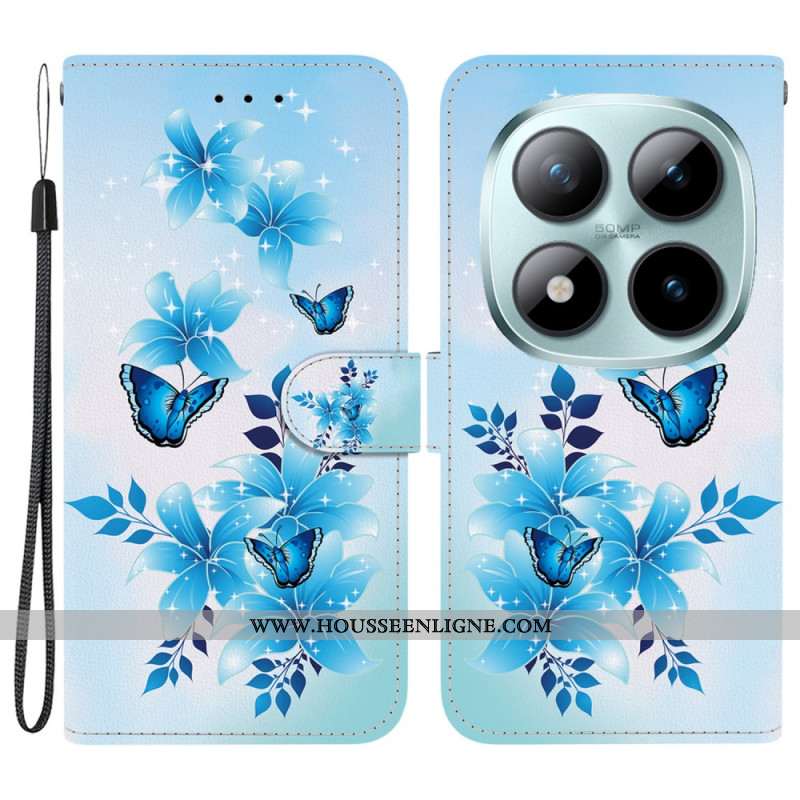 Housse Xiaomi Redmi Note 15 Pro 5G Papillons Bleus
