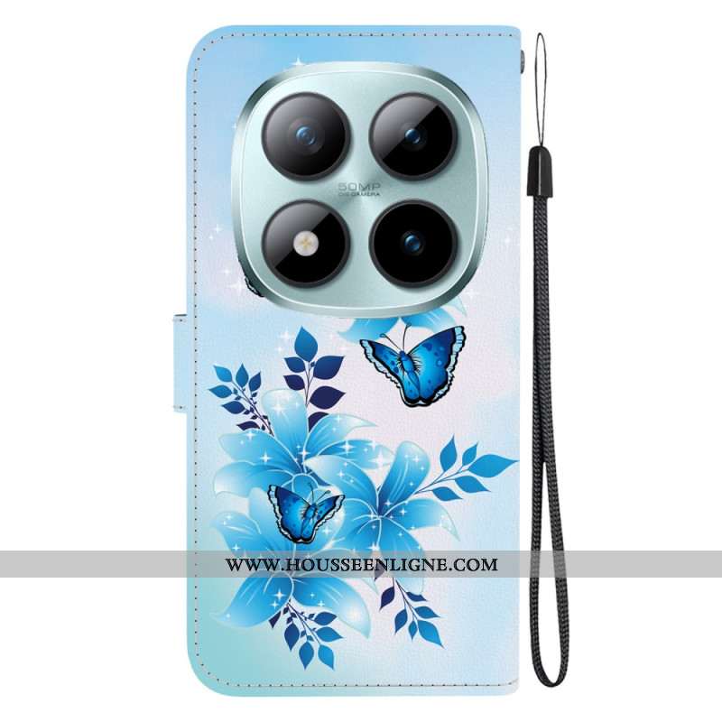 Housse Xiaomi Redmi Note 15 Pro 5G Papillons Bleus