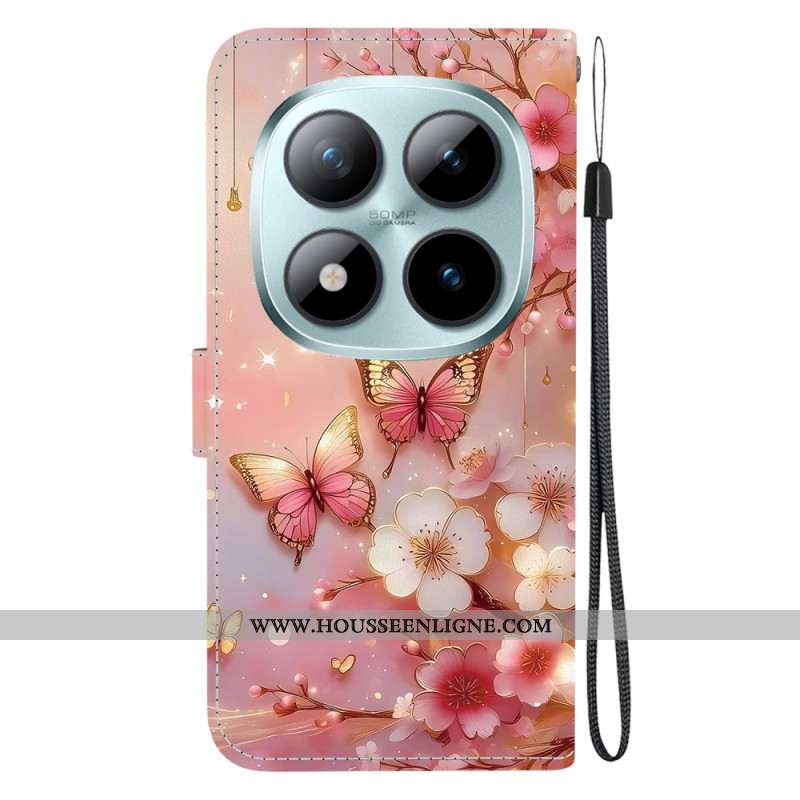 Housse Xiaomi Redmi Note 15 Pro 5G Papillons Lanternes