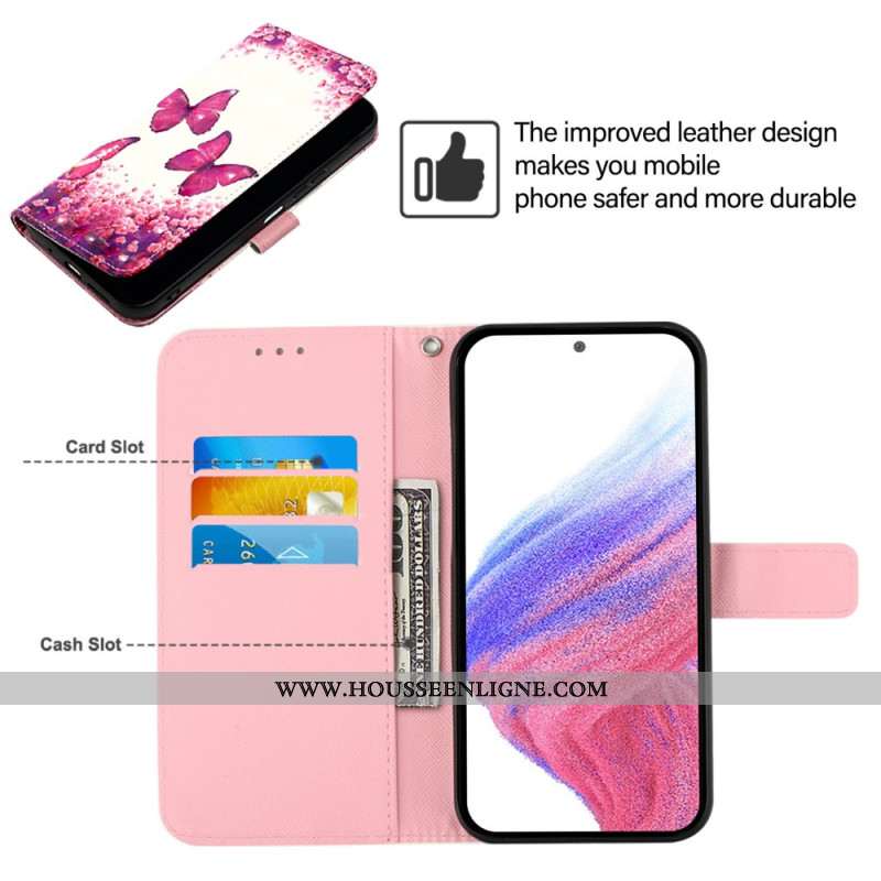 Housse Xiaomi Redmi Note 15 Pro 5G Papillons Roses
