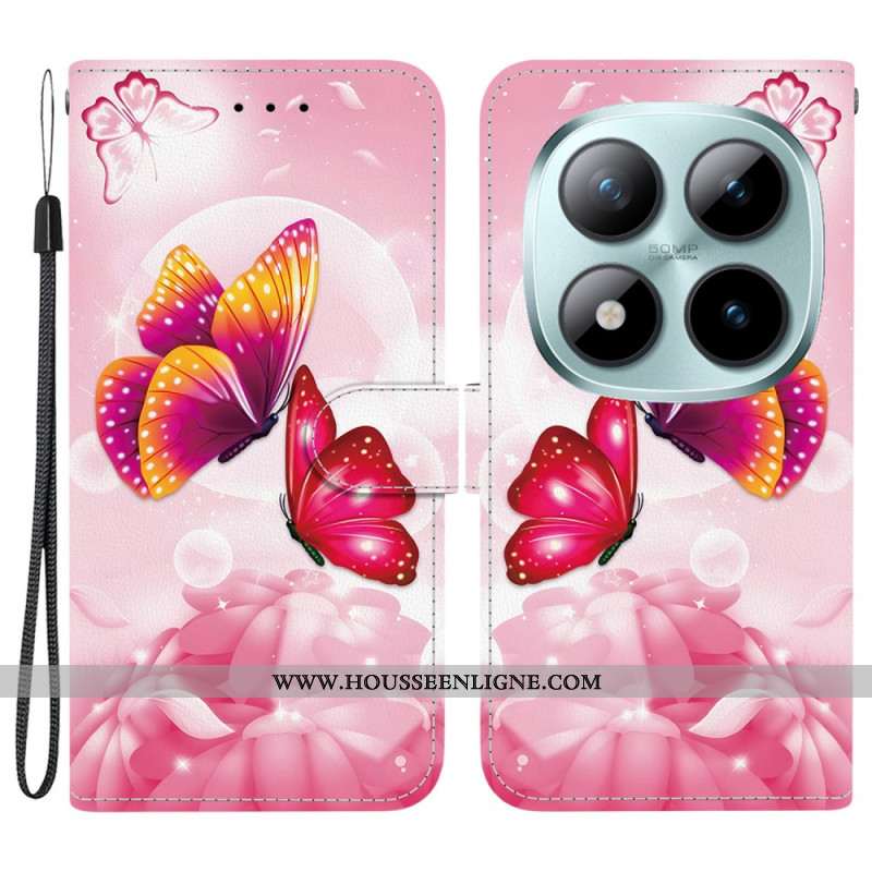 Housse Xiaomi Redmi Note 15 Pro 5G Papillons Roses