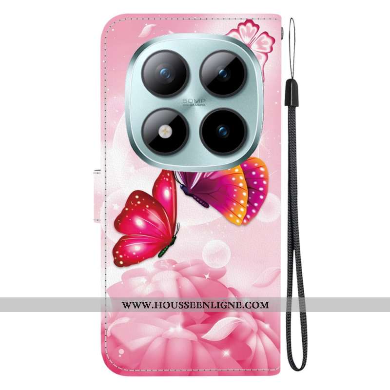 Housse Xiaomi Redmi Note 15 Pro 5G Papillons Roses