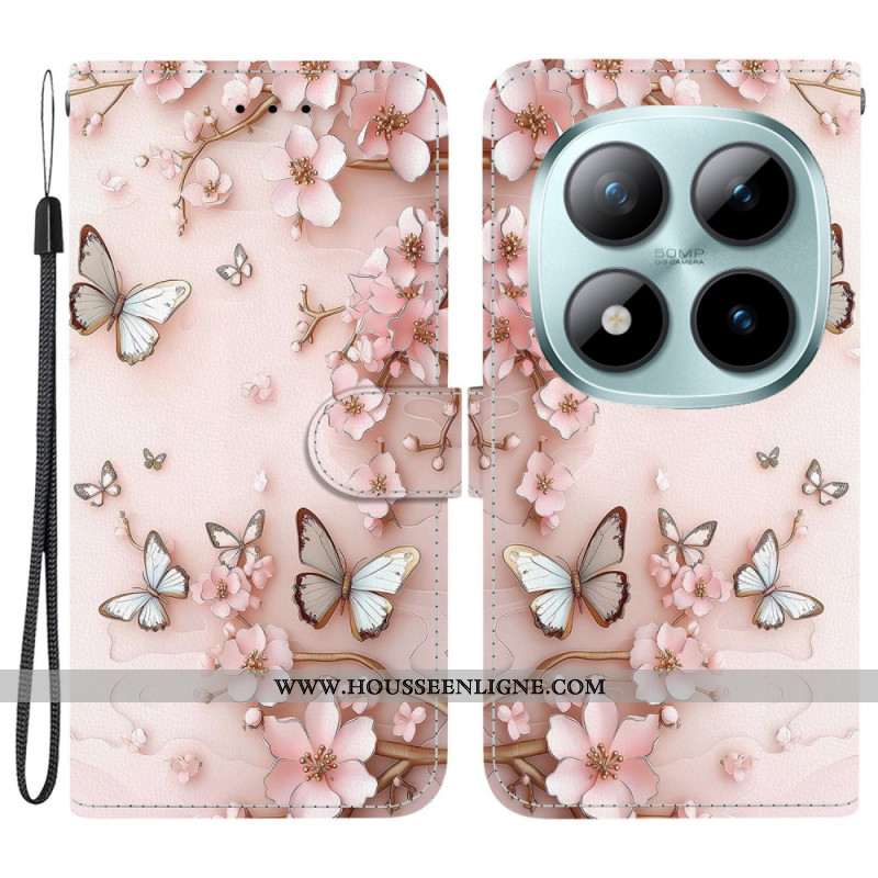 Housse Xiaomi Redmi Note 15 Pro 5G Papillons Roses