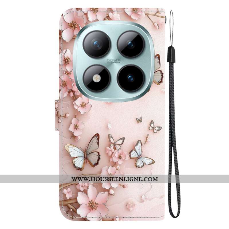 Housse Xiaomi Redmi Note 15 Pro 5G Papillons Roses