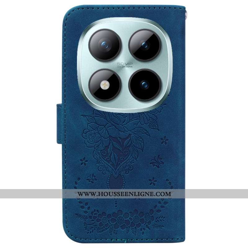 Housse Xiaomi Redmi Note 15 Pro 5G Papillons et Roses