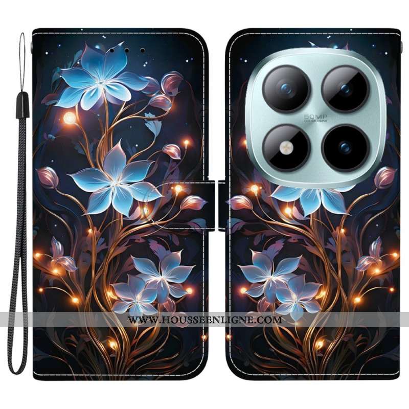 Housse Xiaomi Redmi Note 15 Pro 5G Petites Fleurs Lanternes